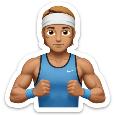 runner with sweatband sticker