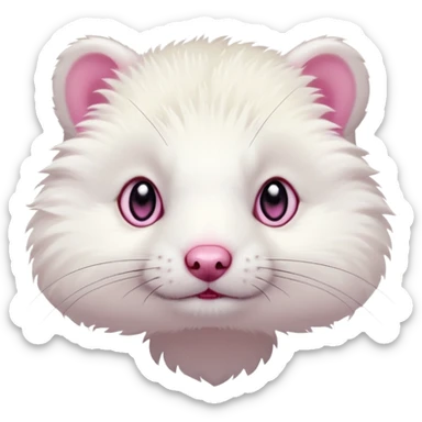 White ferret ...  sticker
