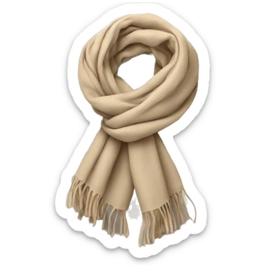 Scarf in beige sticker