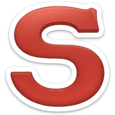 g letter red sticker