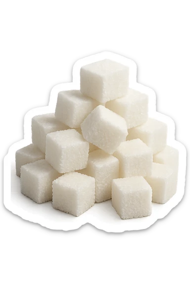 monagna di zollette di zucchero, iperrealistico 4k sticker