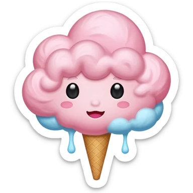 pink cloud simple sticker