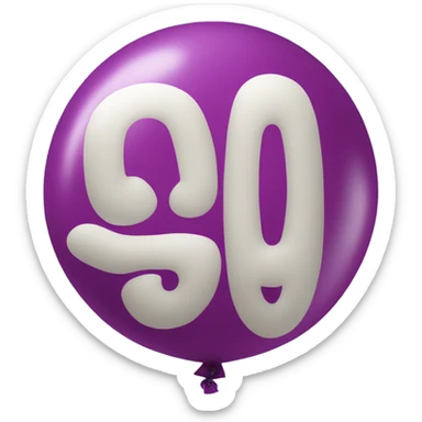 balloon-shaped-like-number-30 sticker