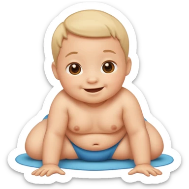 
bebe gatiando sticker