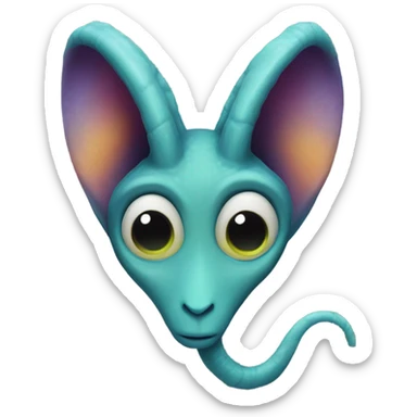 Alien ears sticker