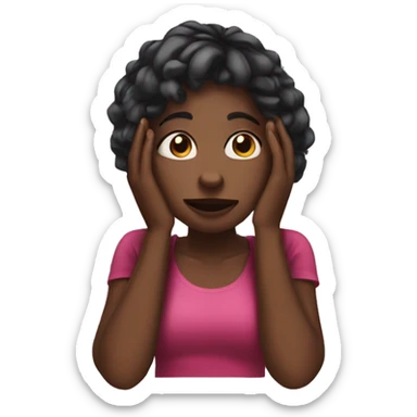 face palm black girl sticker