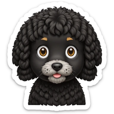 black cockapoo sticker