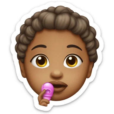 A Baby girl with a pacifer sticker