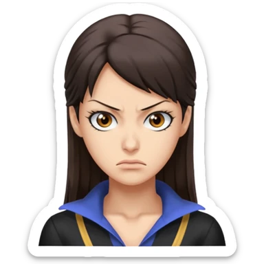 Nico Robin glaring, angry face sticker
