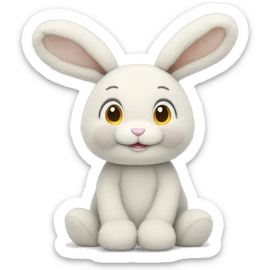Soft cute pretty bashfull bunny jellycat  sticker