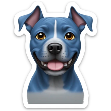 Blue staffy dog sticker