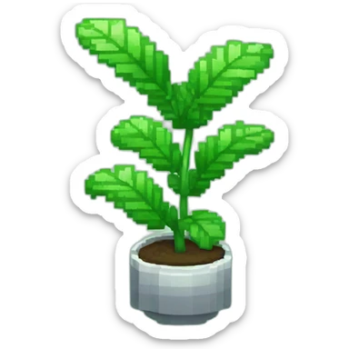 Pixel art mint Plant  sticker