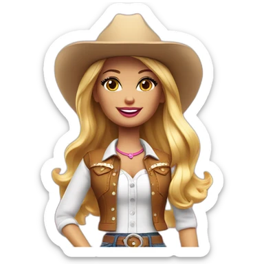 cowgirl-barbie sticker