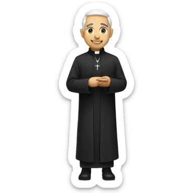 Priest taking a walk sticker