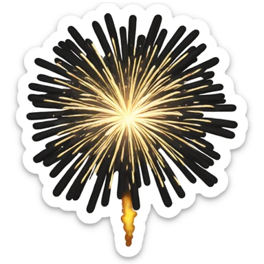 black fireworks sticker