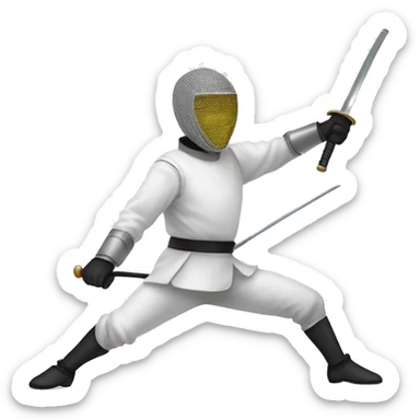 Fencing with a saber sticker