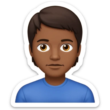 Ricky Bell with dark brown hair  sticker