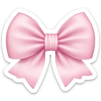Light pink bow sticker