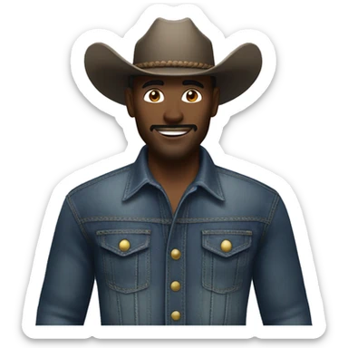 Canadian denim cowboy default sticker