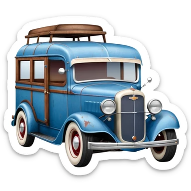 A 1934 rustic old antique rat Chevrolet hot rod caravan that’s blue and cherry pearl  sticker