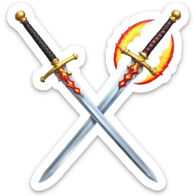 swordss sun beathing demon slayer style sticker