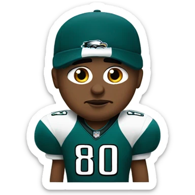 stevie from family guy in a eagles jersey sticker