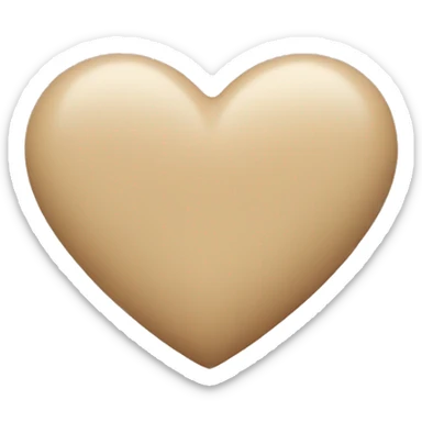Beige heart sticker