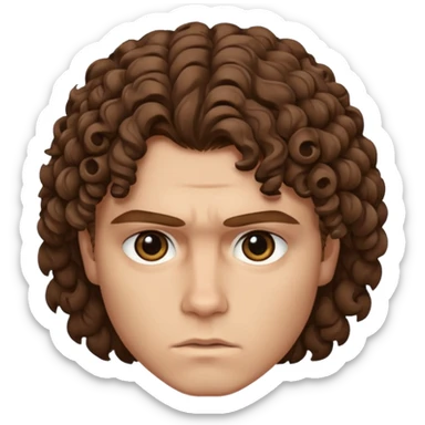 Anakin skywalker scar left eye curly brown hair sticker