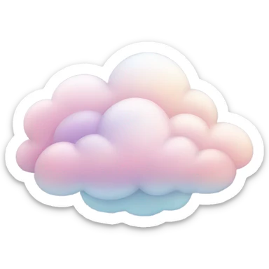 Pastel clouds sticker