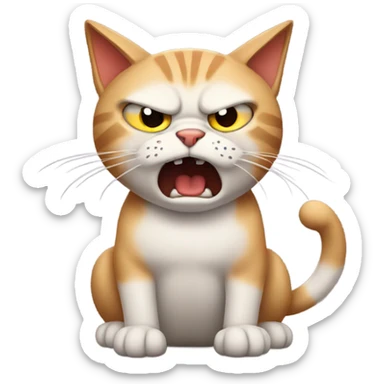 Angry cat sticker