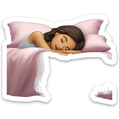 Coquette brunette girl sleeping  sticker