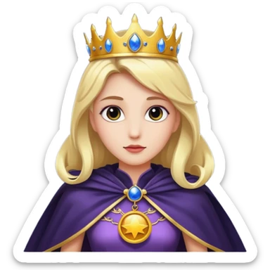 Eclipse Princess – shadow cape + lunar pin sticker