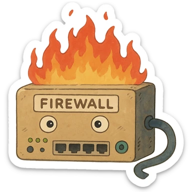 ghibli style network firewall sticker
