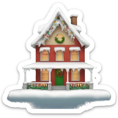 Christmas house sticker