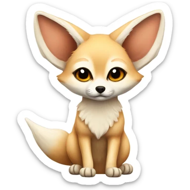 Cute fennec fox sticker