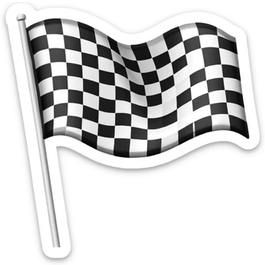 finish line with checkered flag sticker