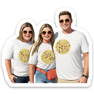 friends enjoying a sunny day sticker