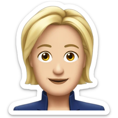 Macron embrasse marine le pen sticker