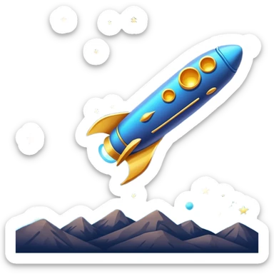 A comet streaking across the night sky, leaving a trail of glittering stardust sticker