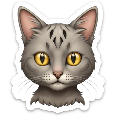 homeless poor cat sticker