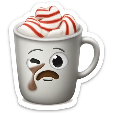 Peppermint hot cocoa sticker