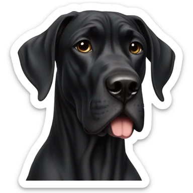 Black Great Dane sticker