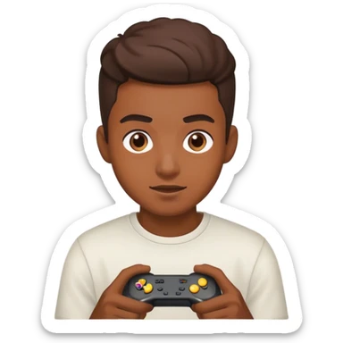 muchacho jugando videojuegos sticker