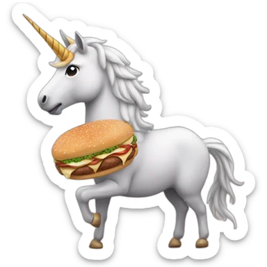 a unicorn with some kebab sticker