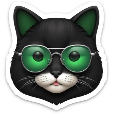 Cat with sunglasses sticker