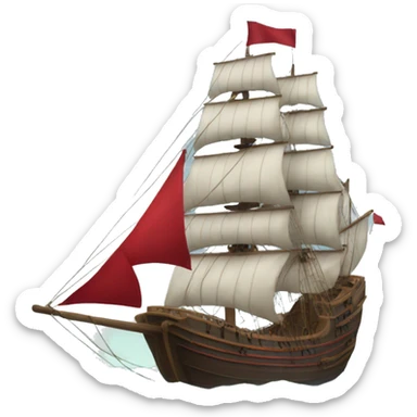 ship with scarlet sails sticker
