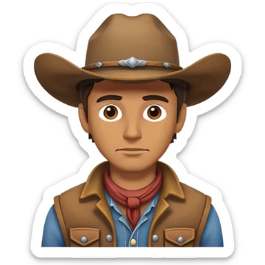 Wanted Cowboy  sticker