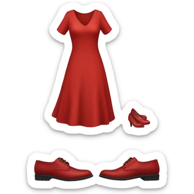 red dress shoes sticker