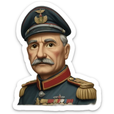 General allemand 1939 levant uniquement son majeur sticker