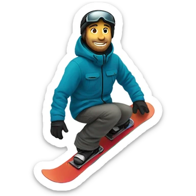 white man snowboard sticker